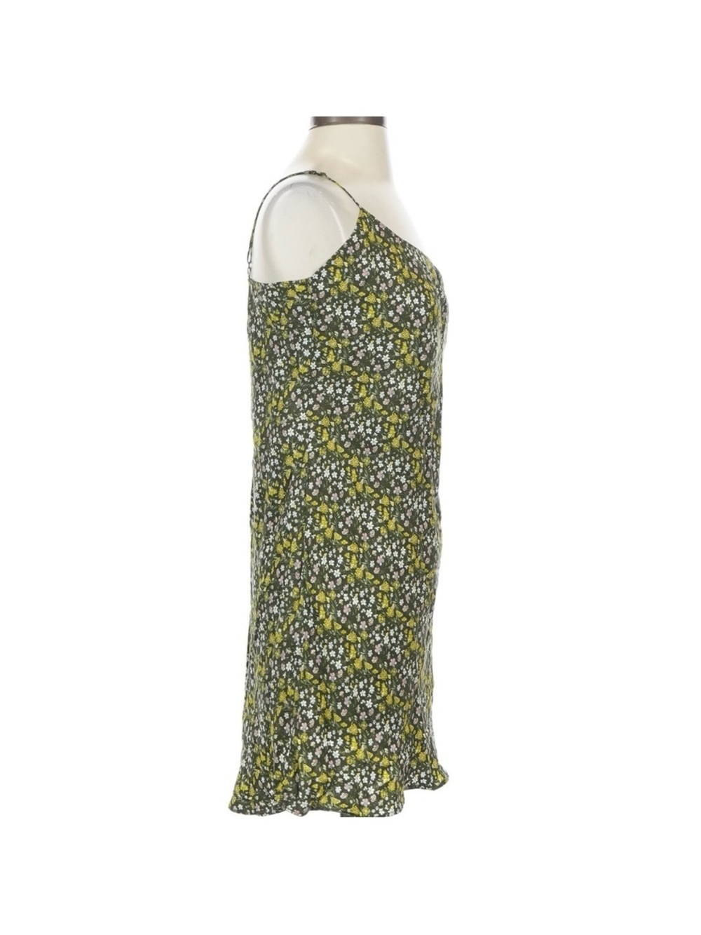 J.Crew Cupro Blend Slip Dress Floral Mini Yellow Black NWT 4 Lightweight Summer - Picture 4 of 7